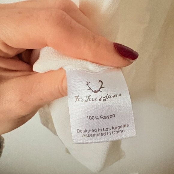 For Love And Lemons Pom Pom Romper Playsuit NWT White Size Small - Picture 7 of 7